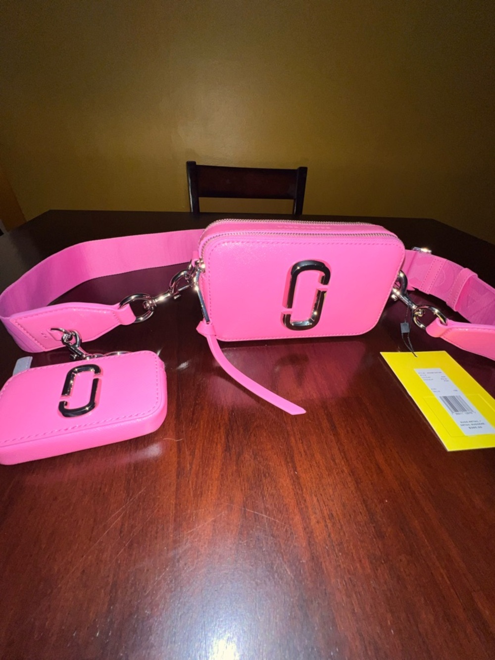 Marc Jacobs Snapshot Utility Crossbody Bag in Pink with Detachable Pouch NWT